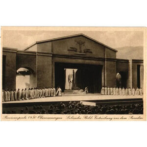 Passionsspiele 19.30 Oberammergau Vertroibung aus dem Paradies Postcard